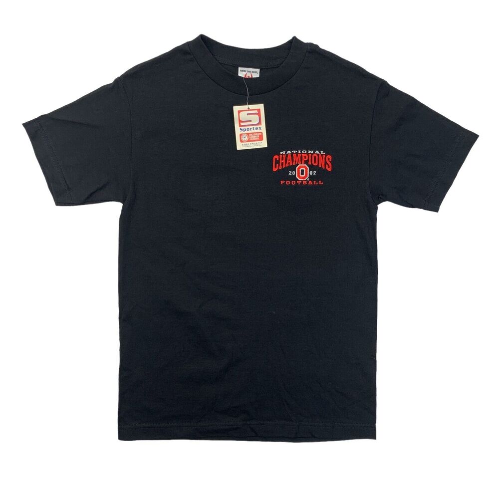 Vintage Ohio St Buckeyes 2002 Football National Champs T Shirt Mens S Sportex